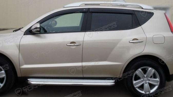 Дефлекторы окон (ветровики) Geely Emgrand X7 2013 (Джили Х7) Кобра Тюнинг