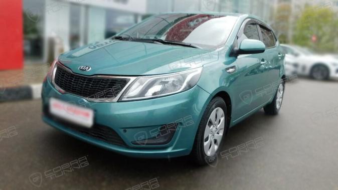 Дефлекторы окон (ветровики) Kia Rio III Hb 5d 2011"EuroStandard" (Киа Рио) Кобра Тюнинг